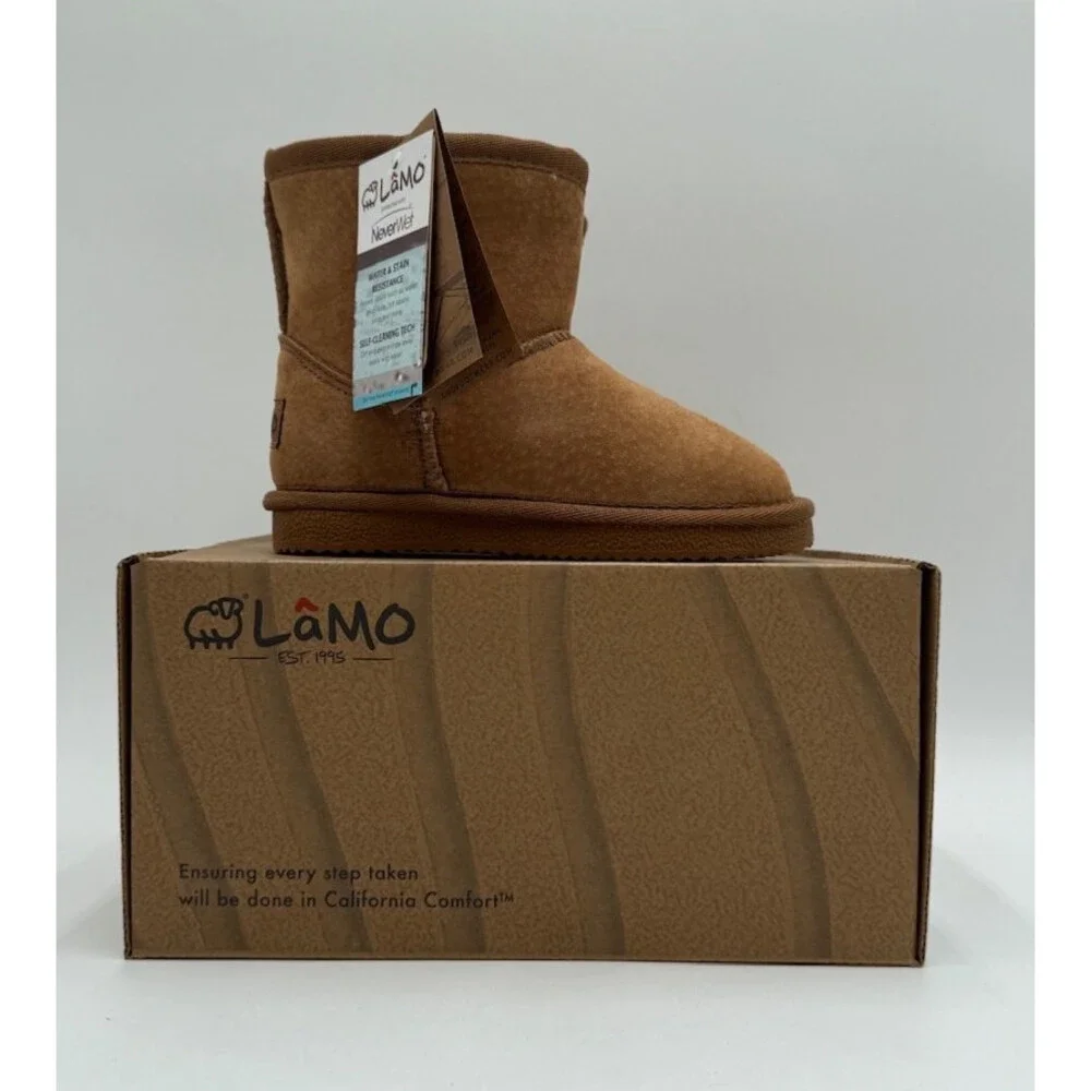 LAMO KORA TODDLER'S NEW Short Suede Ankle Boot Chestnut Multiple Sizes